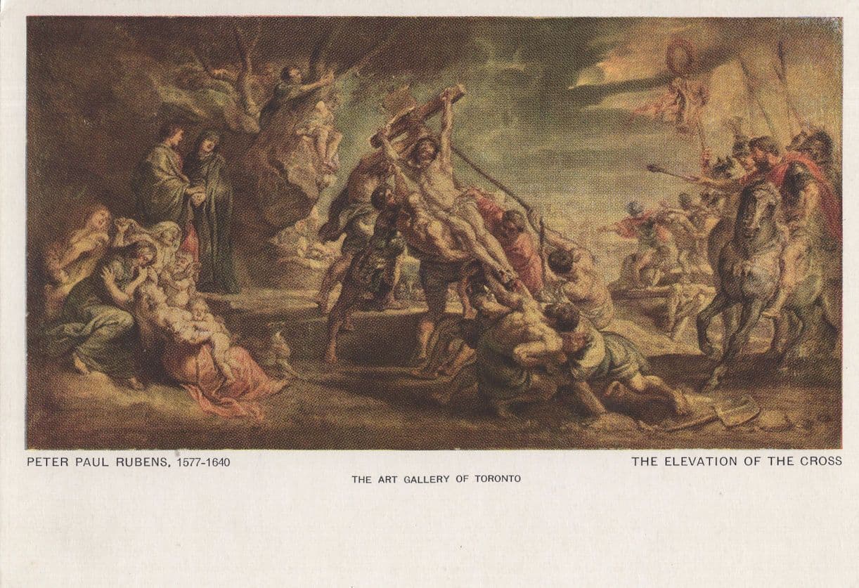 Peter Paul Rubens The Elevation Of The Cross Painting Postcard