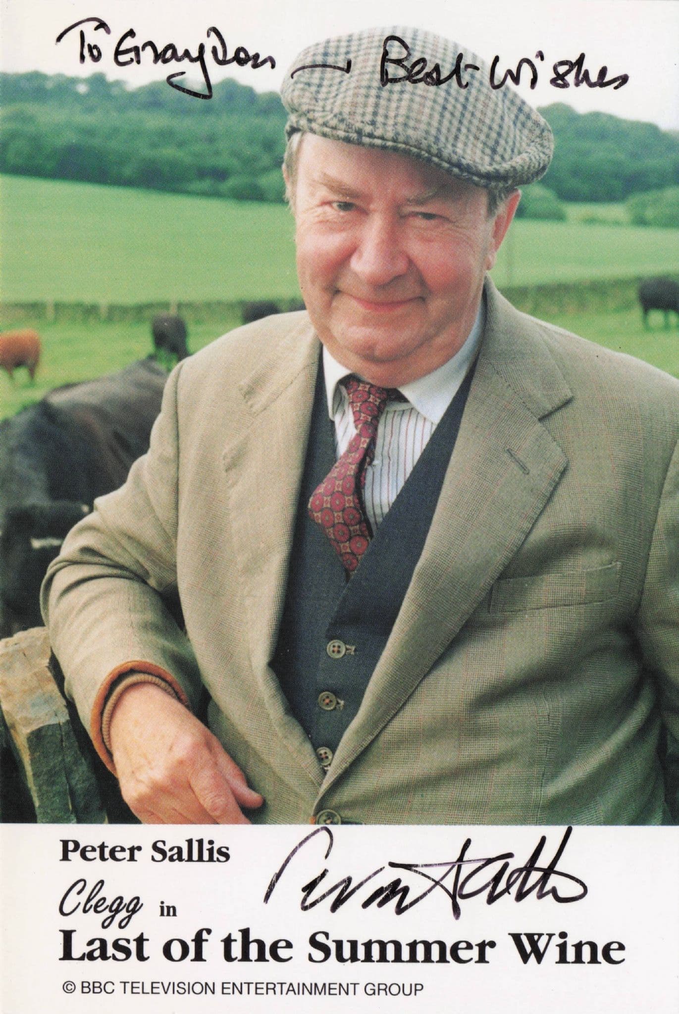 Peter Sallis as Clegg Last Of The Summer Wine BBC Hand Signed Cast Photo
