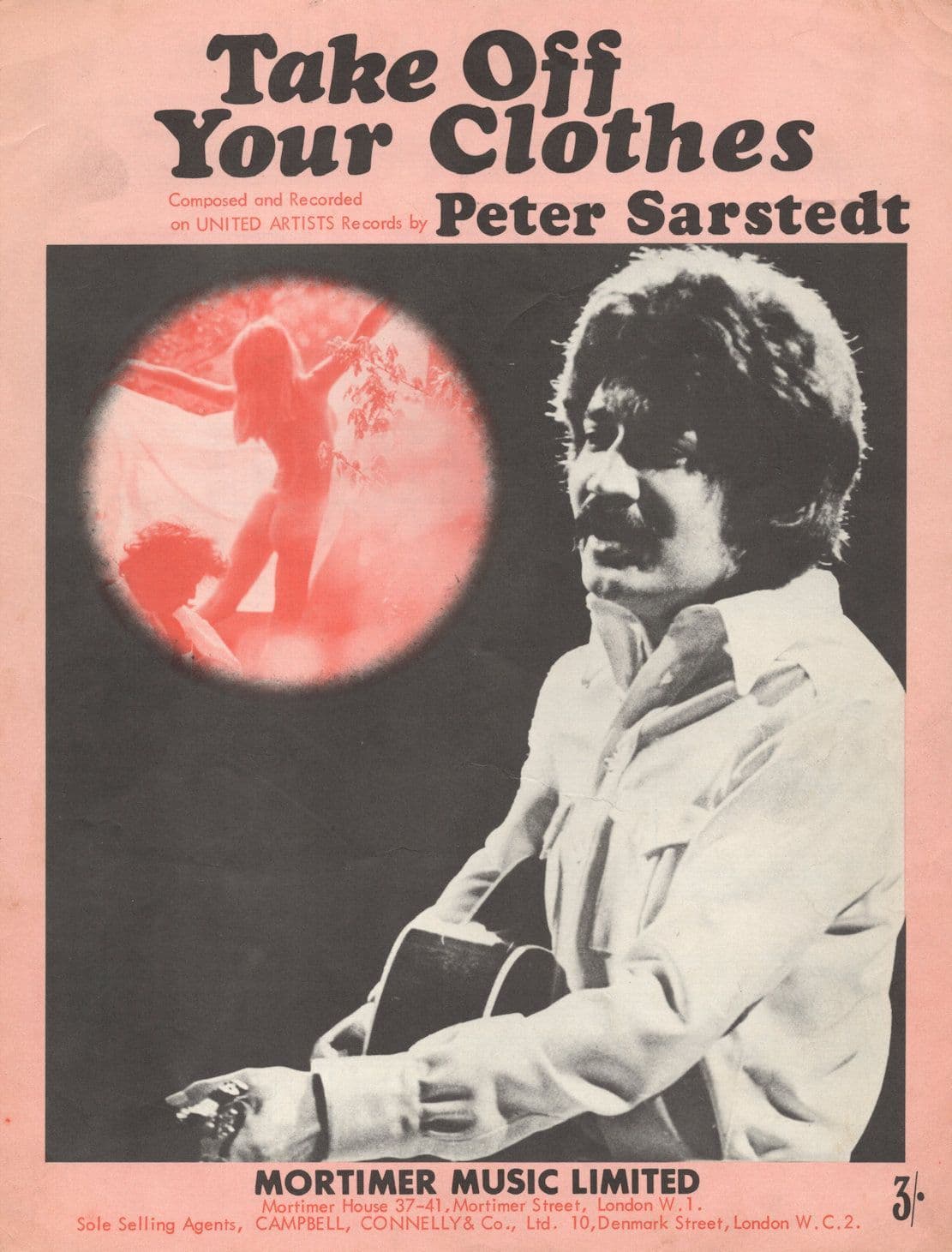 Peter Sarstedt Take Off  Your Clothes Risque Streaking Sheet Music