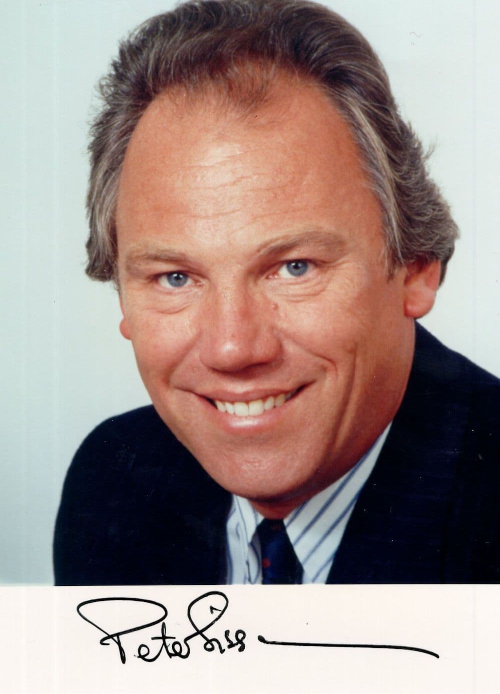 Peter Sissons BBC ITV Channel 4 Newsreader Hand Signed Photo