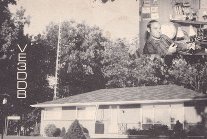 Peterboro Ontario Canada 1960s QSL Radio Card Postcard