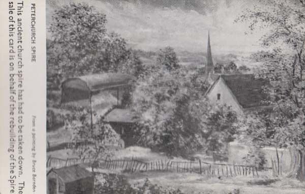 Peterchurch Church Restoration Hereford Rebuild Of Spire Fund Raising Postcard