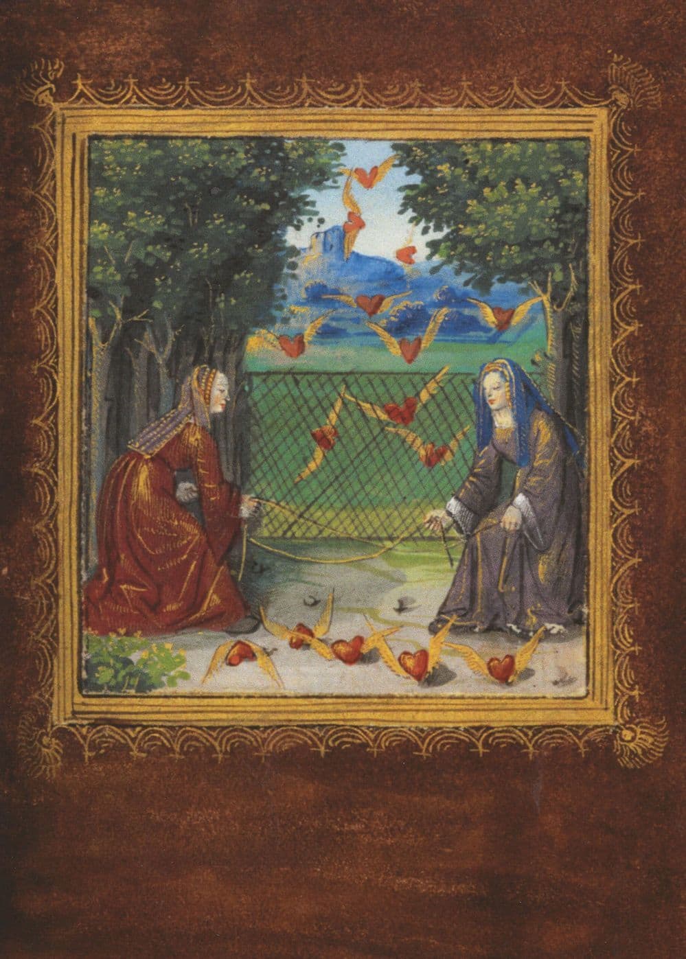 Petit Livre D'Amour 1900 Stowe Book Manuscript Museum Postcard