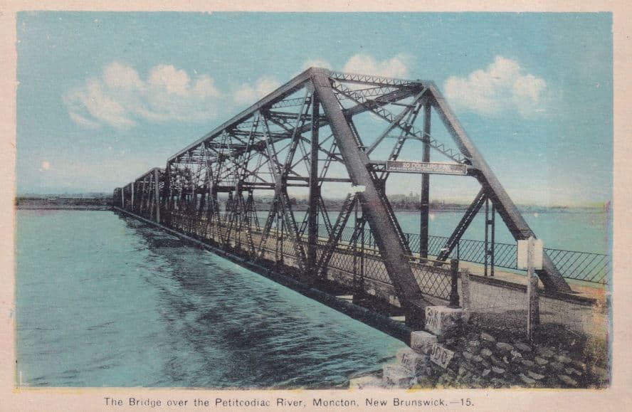 Petitcodiac River Bridge Brunswick Canadian Vintage Postcard