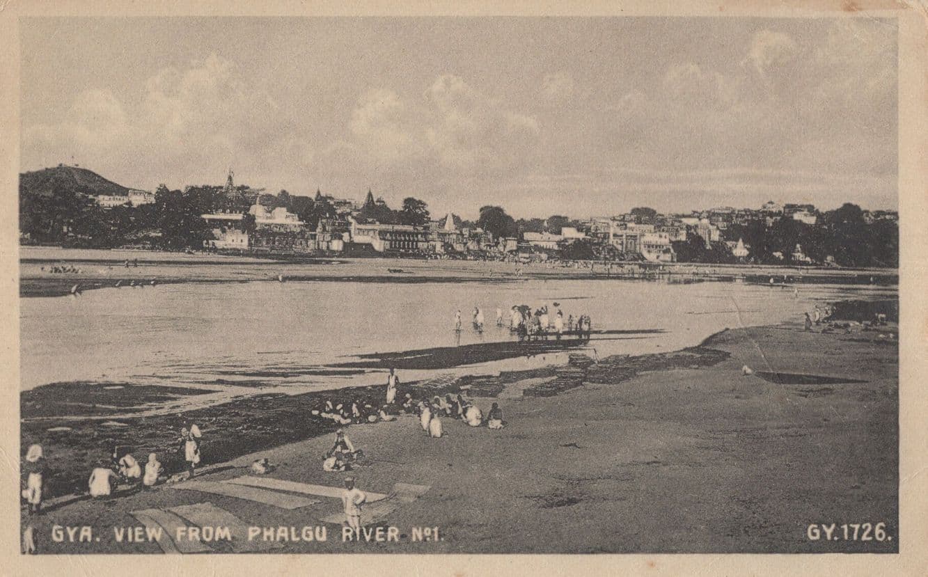 Phalgu River Antique India Postcard