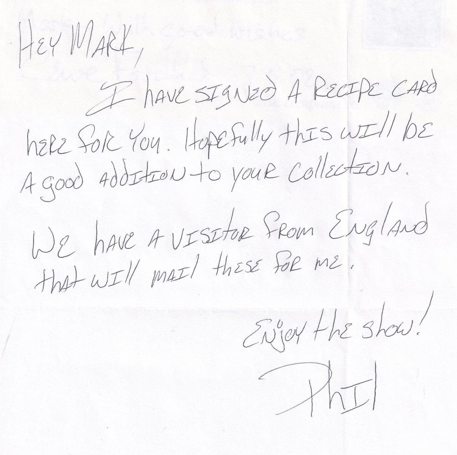 Phil Kromm Ice Road Trucker Fully Hand Written & Signed Large Letter