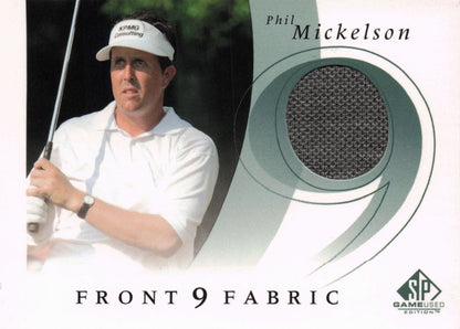 Phil Mickelson Front 9 Fabric 2002 Upper Deck Authentic Shirt Card