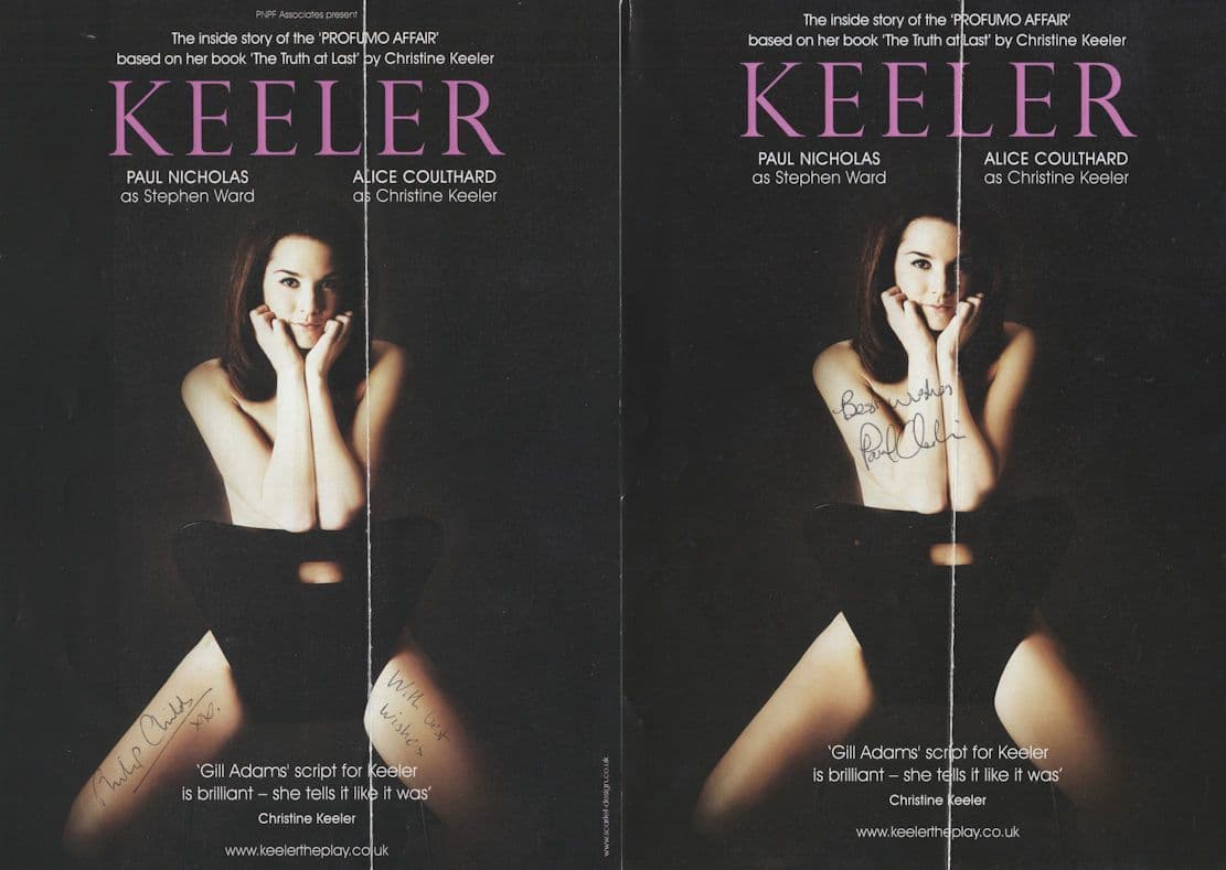 Philip Childs Paul Clerkin Keeler 2x Hand Signed Folded Flyer s