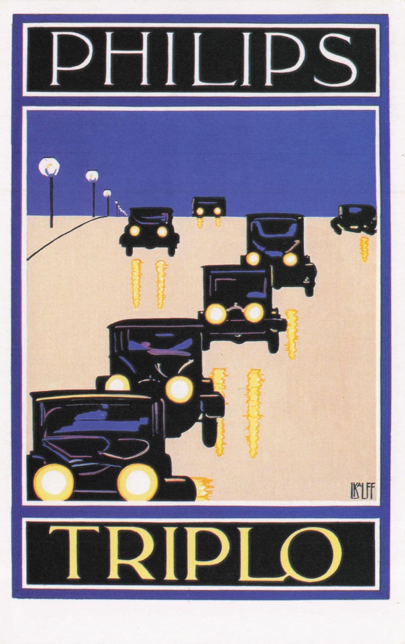 Philips Triplo Transport Vintage Leaflet Cover Advertising Postcard