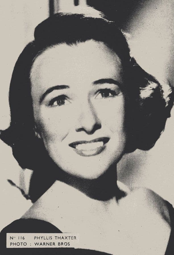 Phillis Thaxter Belgium 1950s Postcard Size Film Actress Card