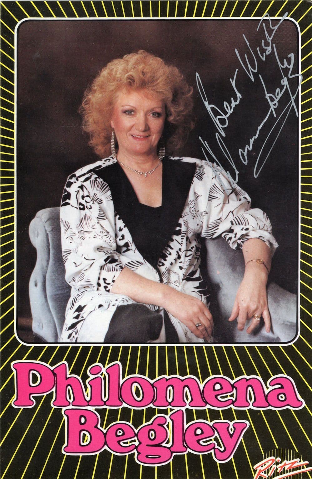 Philomena Begley Country & Western Singer Large Hand Signed Photo