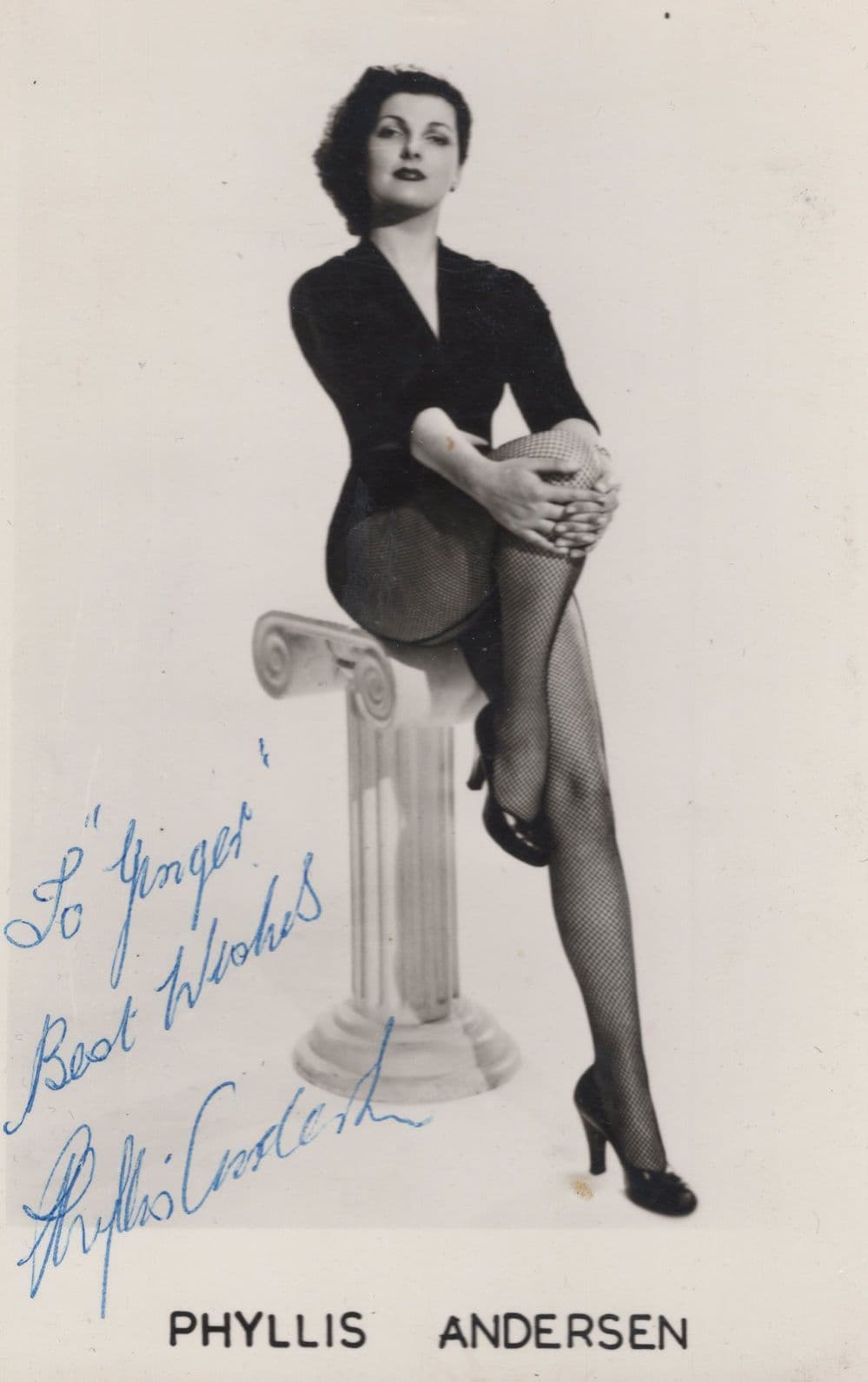 Phyllis Andersen Old Denmark Actress Hand Signed Photo