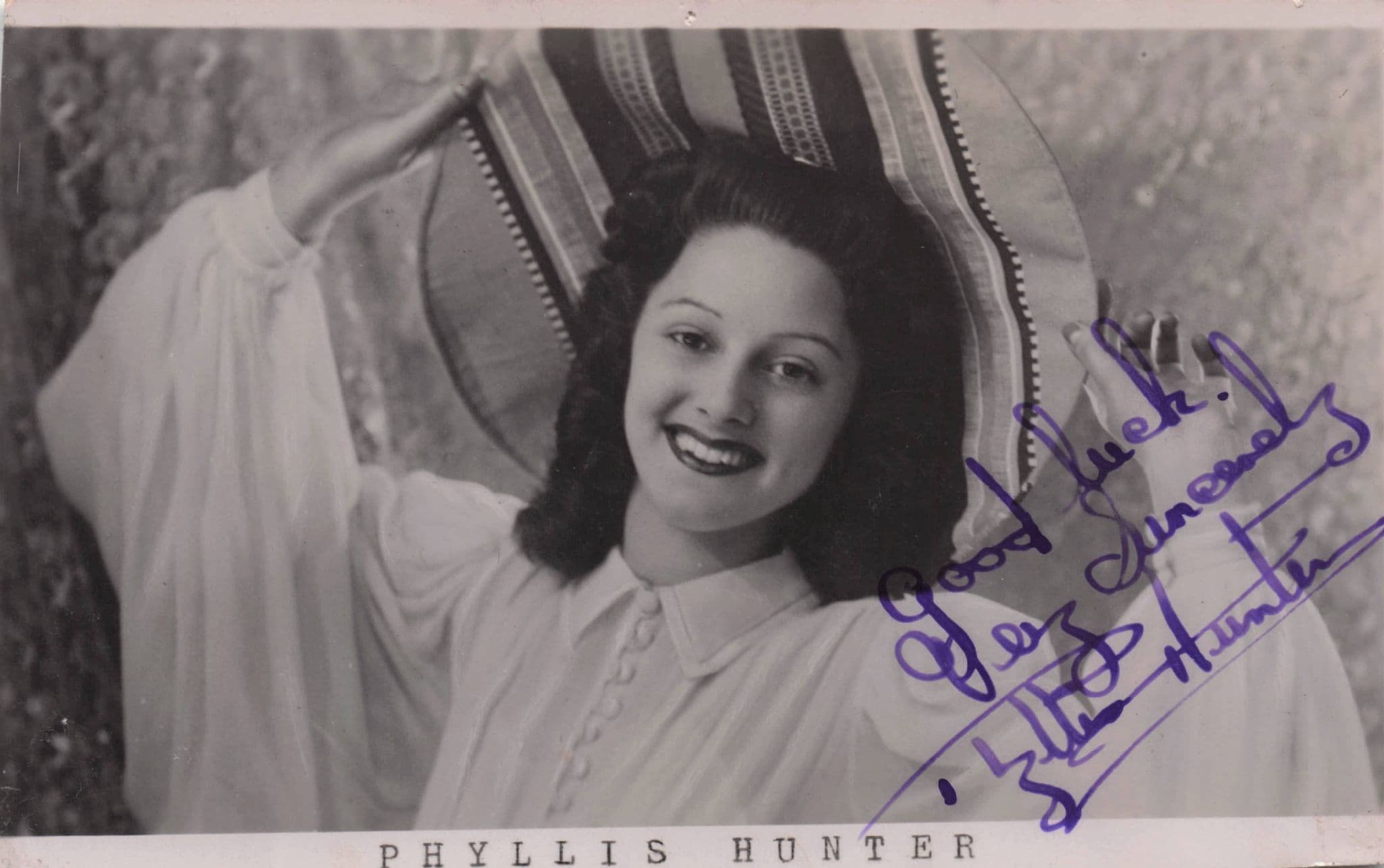 Phyllis Hunter 1940s Stars In Your Eyes Hand Signed Photo