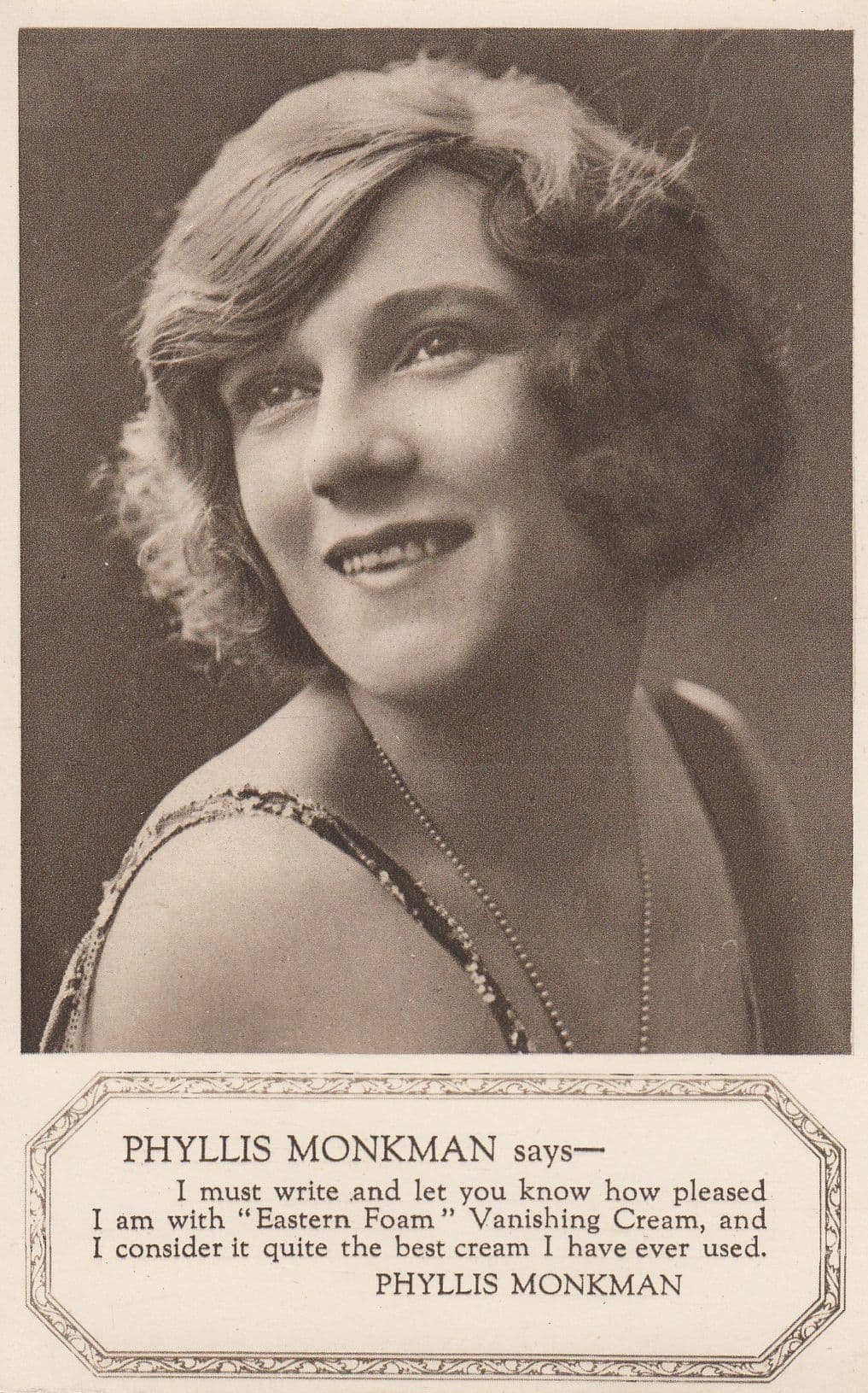 Phyllis Monkman Antique Beauty Advertising Cream Postcard