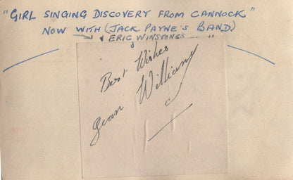 Phyllis Robins 1930s & WW2 Singer Rare Autograph + More