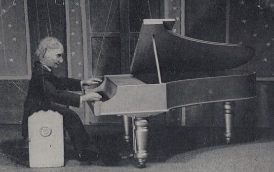 Pianist Musician Puppet Old Toy Piano Lanchester Marionette Theatre Postcard