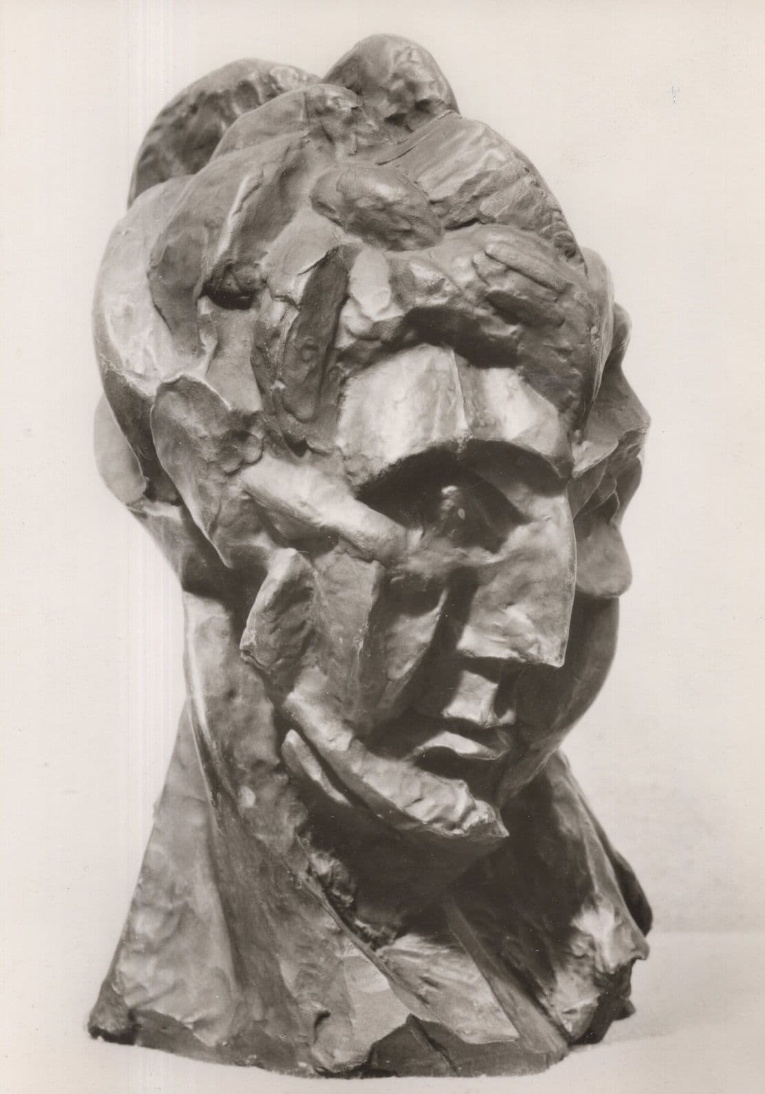 Picasso Head Of A Woman 1960s New York Gallery Statue Postcard