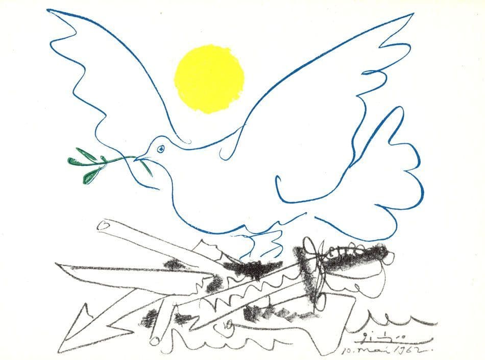 Picasso Le Monde Sans Armes Rare Painting Postcard