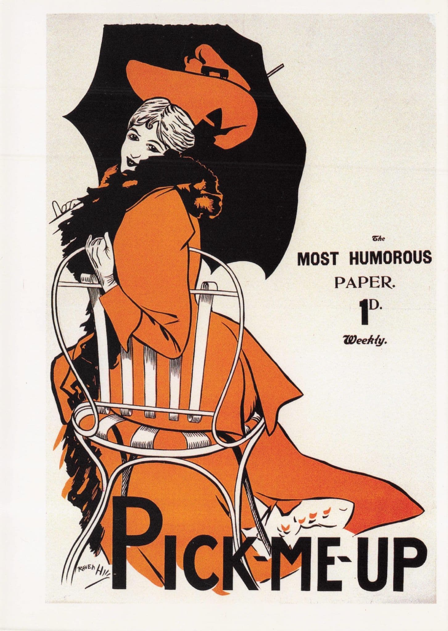 Pick Me Up Victorian London Newspaper Advertising Poster Postcard