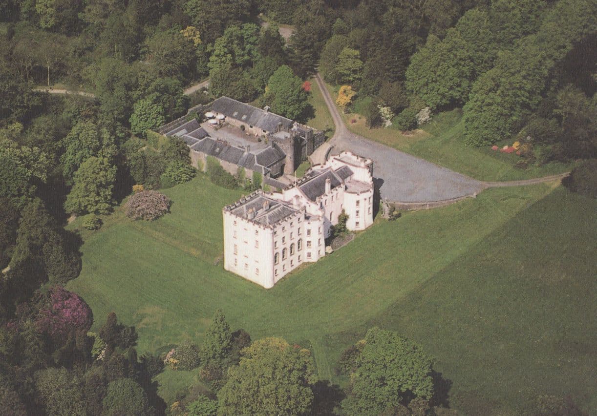 Picton Castle From The Air Welsh Postcard