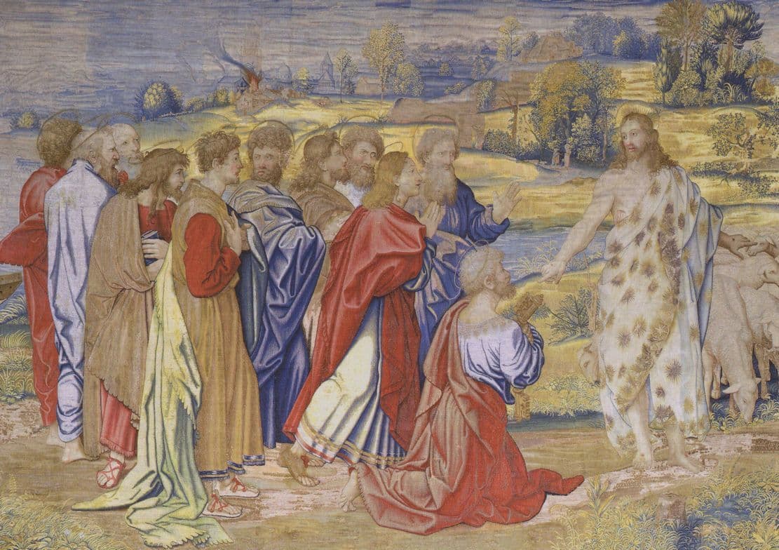 Pieter Van Aeist Christs Charge To Peter V&A Painting Postcard
