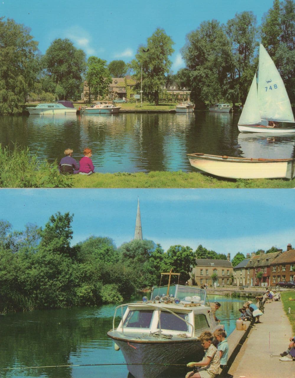 Pike & Eel Inn St Ives 2x Children & Boats Cornwall Postcard s