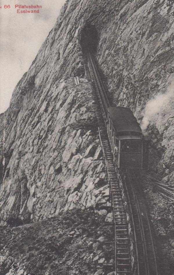 Pilatusbahn Eselwand Switzerland Swiss Train Railway Antique Postcard