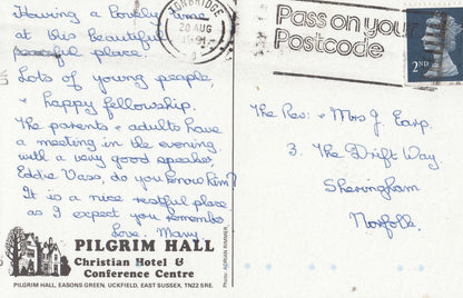 Pilgrim Hall Uckfield Sussex Christian Hotel Postcard