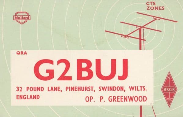 Pinehurst Wiltshire 1960s QSL Amateur Radio Station Postcard