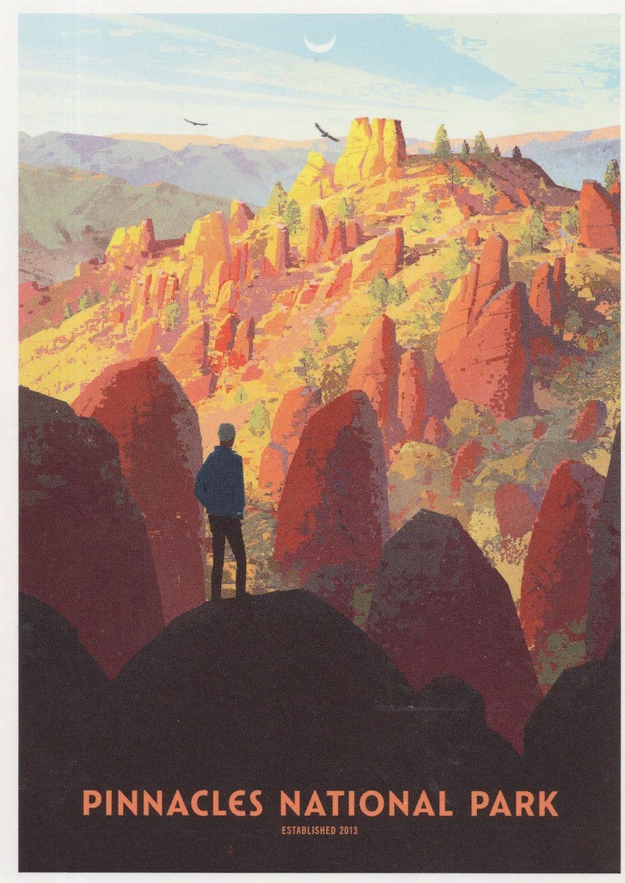 Pinnacles National Park Caves Condors California Valley USA Postcard
