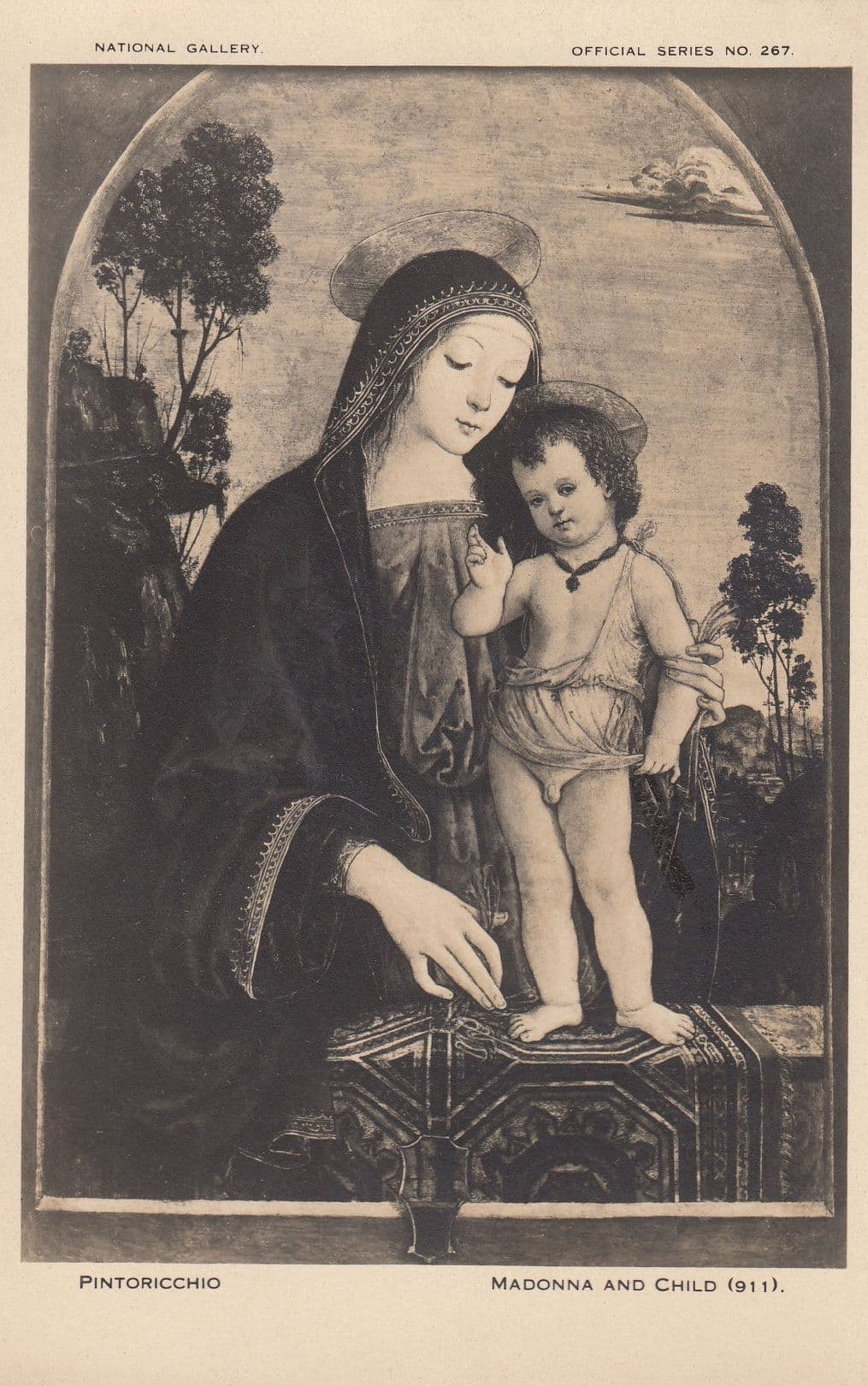 Pintoricchio Madonna & Child Religious Painting Postcard