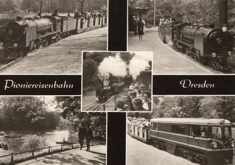 Pioniereiesennahn Dresden German Childrens Railway Real Photo Postcard