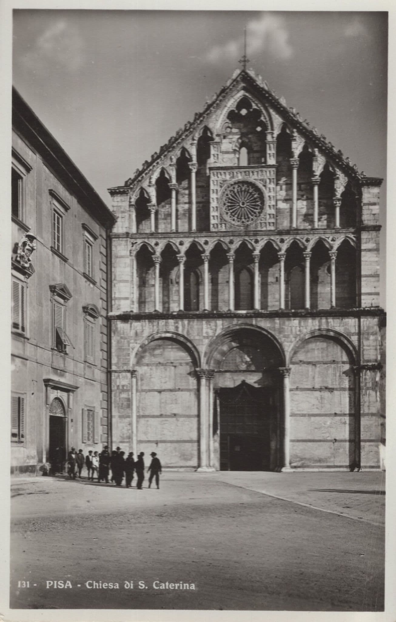 Pisa Chiesa Caterina Italy Old Real Photo Postcard