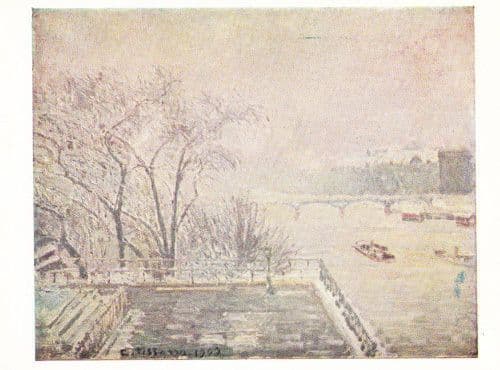Pissarro Effet De Neige Matin Louvre Rare Art National Gallery Painting Postcard