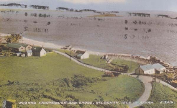 Pladda Lighthouse Kildonan Isle Of Arran Antique Aerial Scottish Postcard