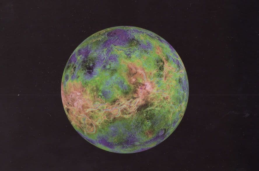 Planet Venus From Radar Photo Magellan Spacecraft Astronomy Postcard