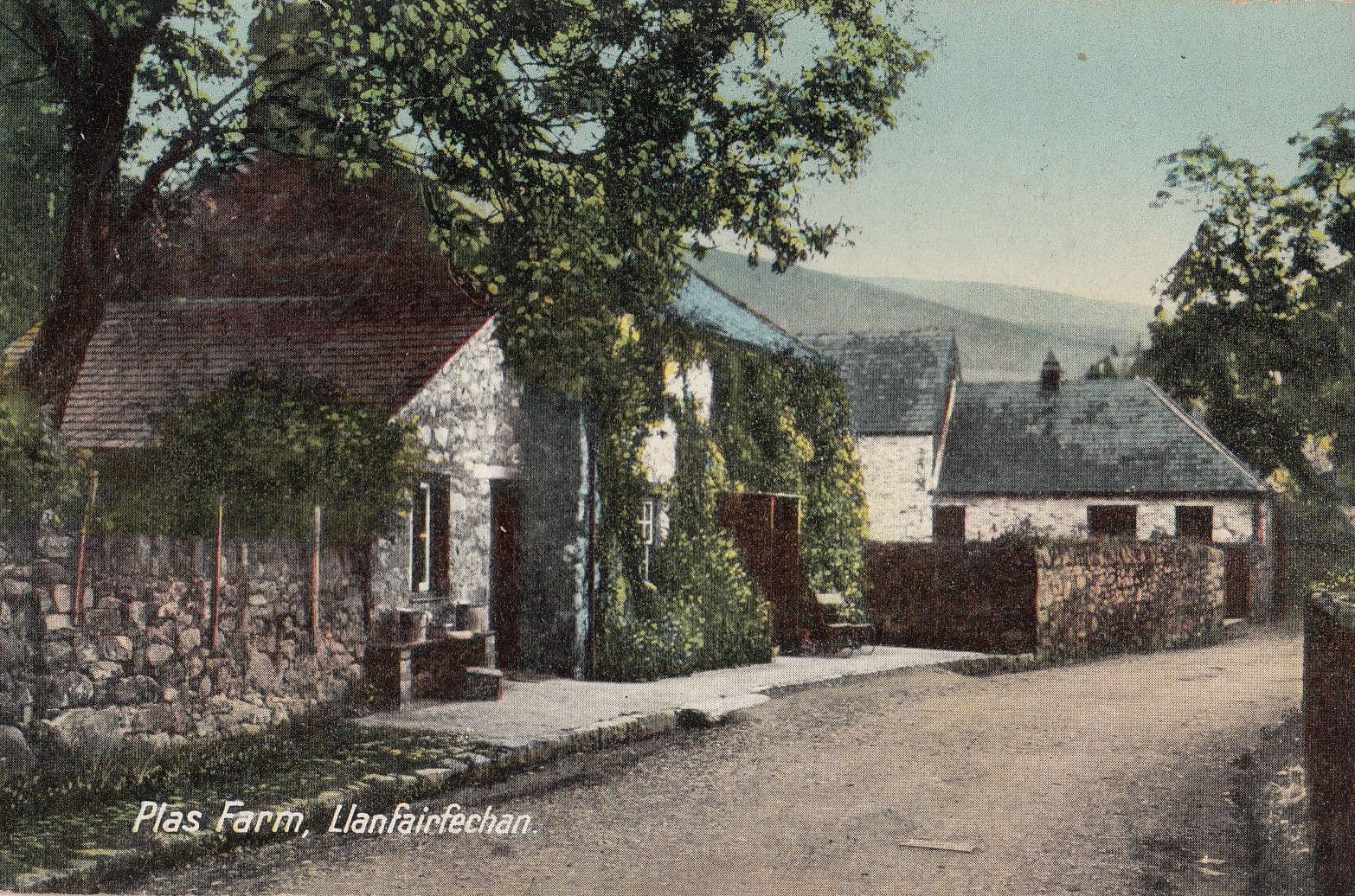 Plas Farm Llanfairfechan Antique WW2 Welsh Postcard