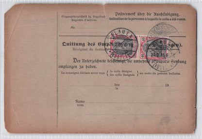 Plauen Germany Old Packet Coupon Card Antique Postcard