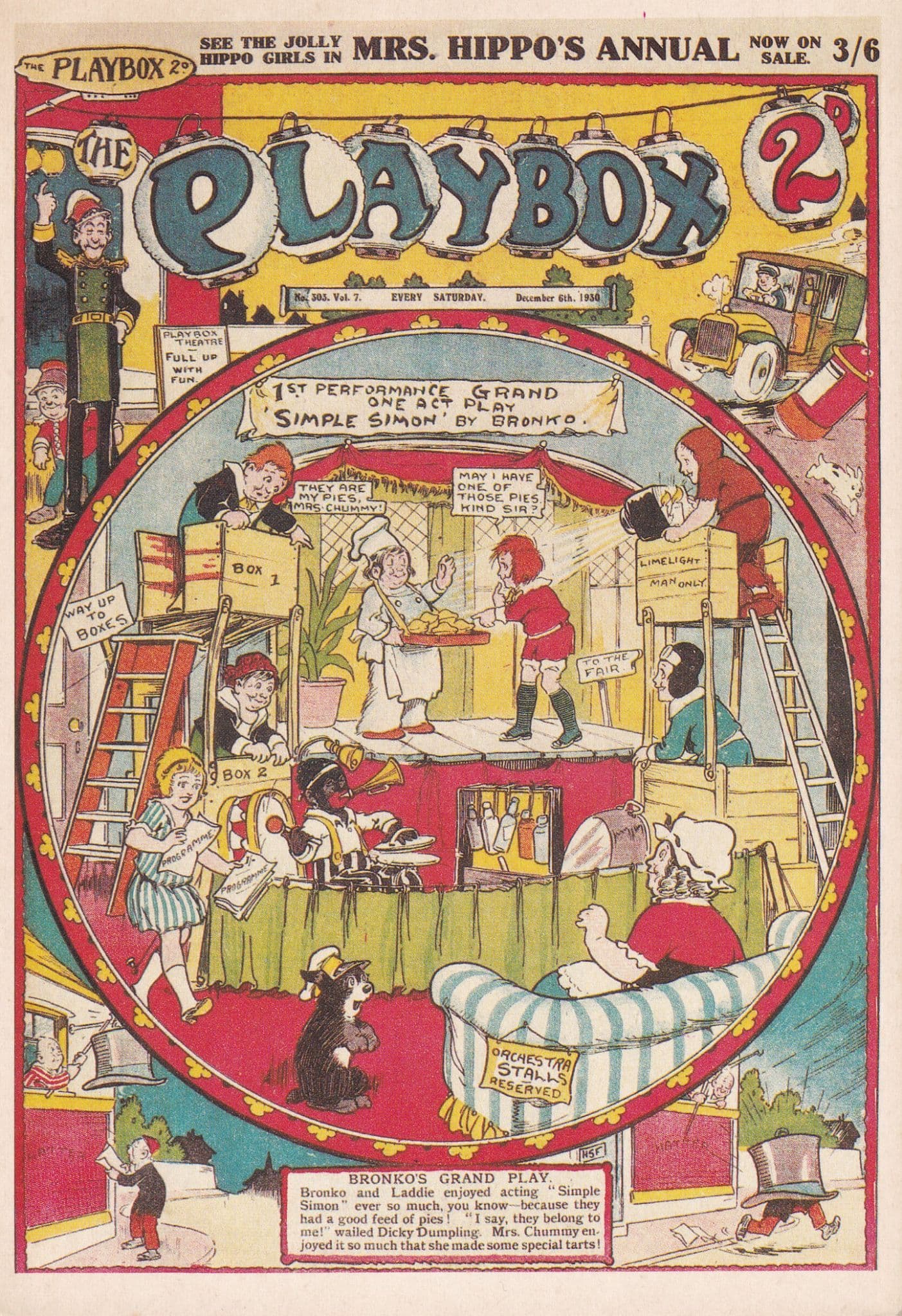 Playbox Comic For Girls Jolly Hippo Girls The Chummy Boys Rare Postcard