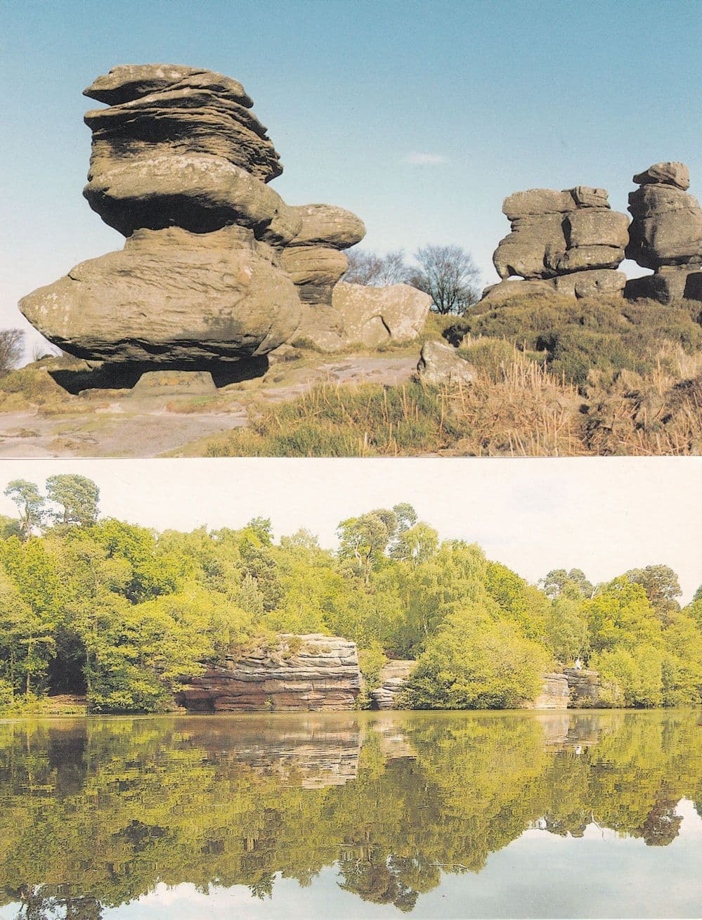 Plumpton & Brimham Rocks Knaresborough 2x Postcard s