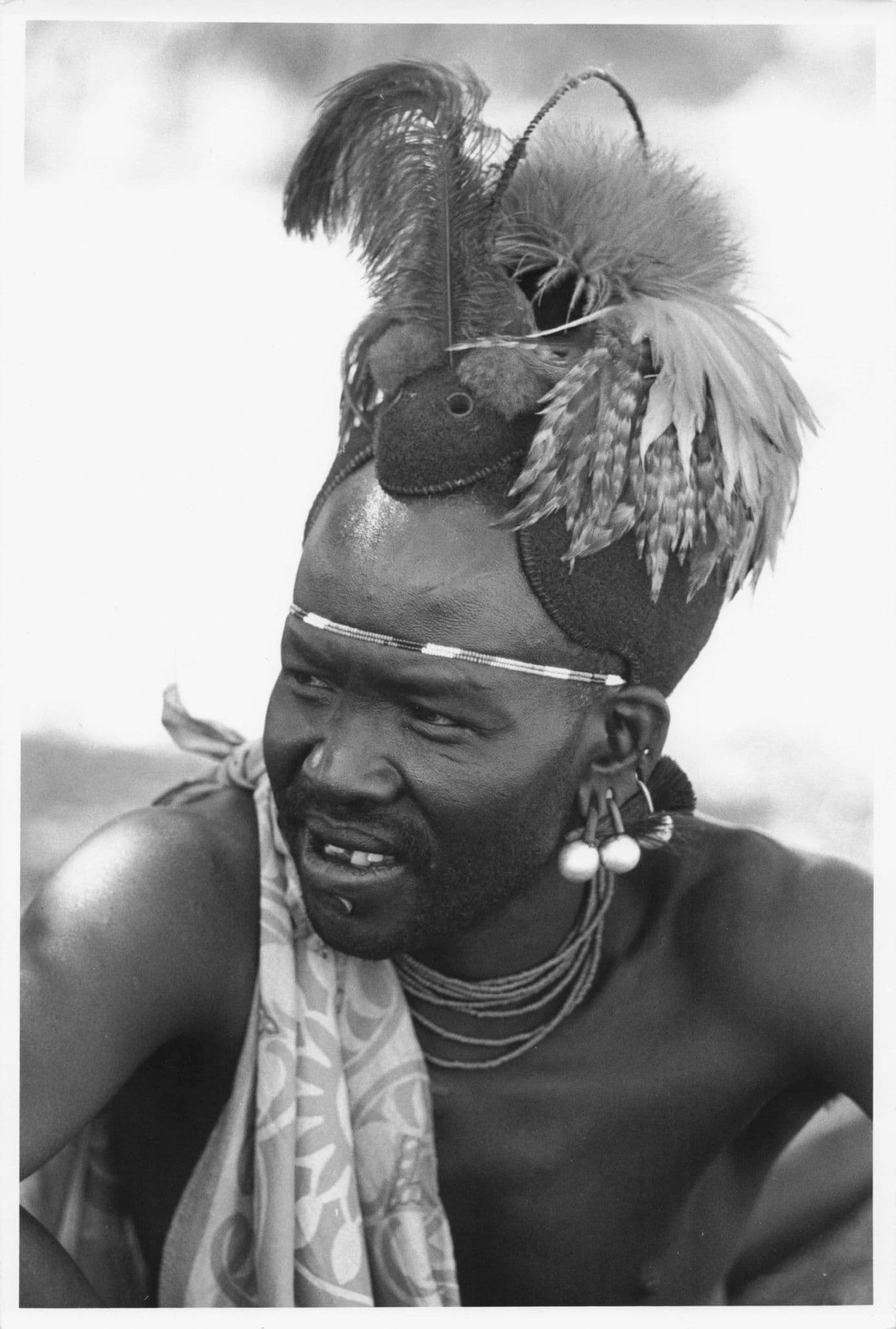 Pokot Kenya Woman Ceremony Headwear 9x7 Vintage African Press Photo