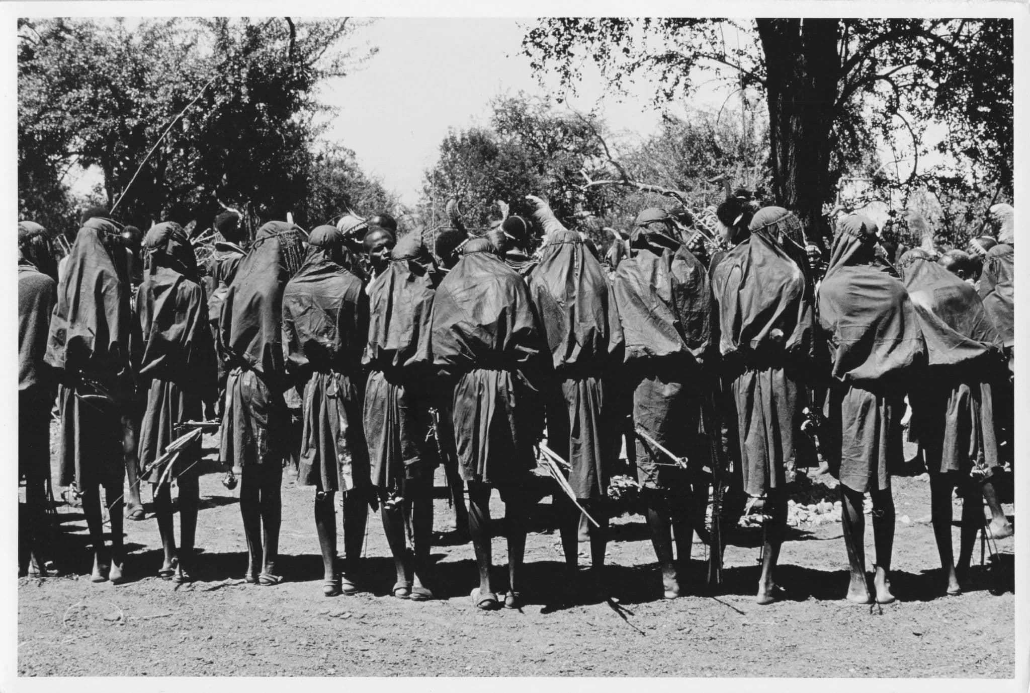 Pokot Men Dancing After Circumcision Kenya Africa Vintage 9x6 Photo