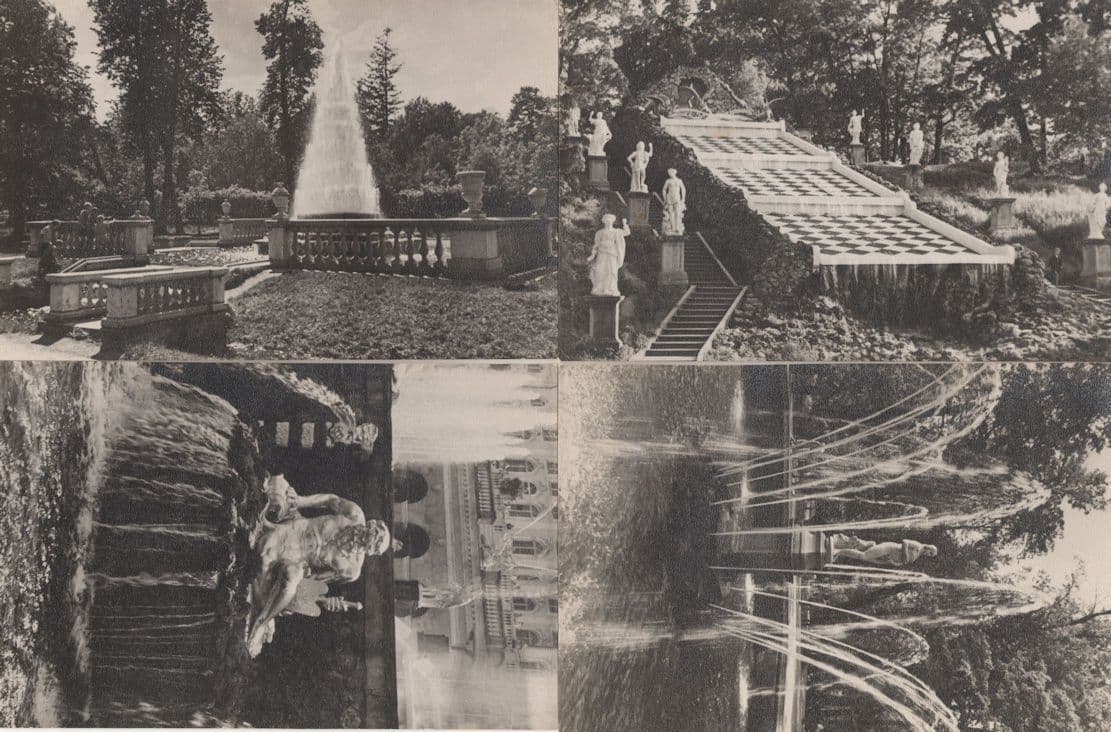 Poland Polish Waterfalls Statues Of Neptune 4x Old Postcard s