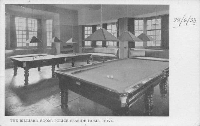 Police Seaside Home Billiard Snooker Room Hove Sussex Old postcard