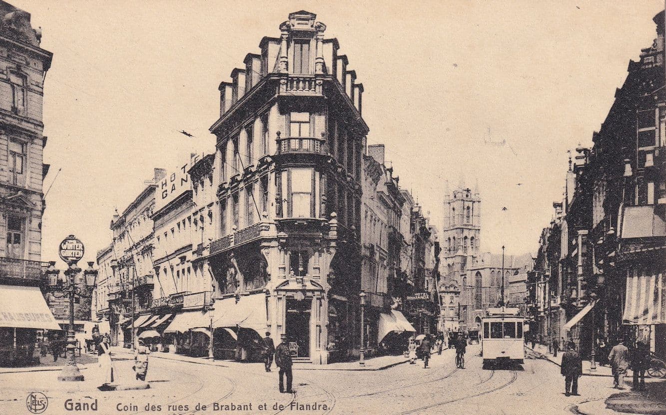 Policeman at Gand Coin des Rued de Brabant et de Flandre Belgium Postcard