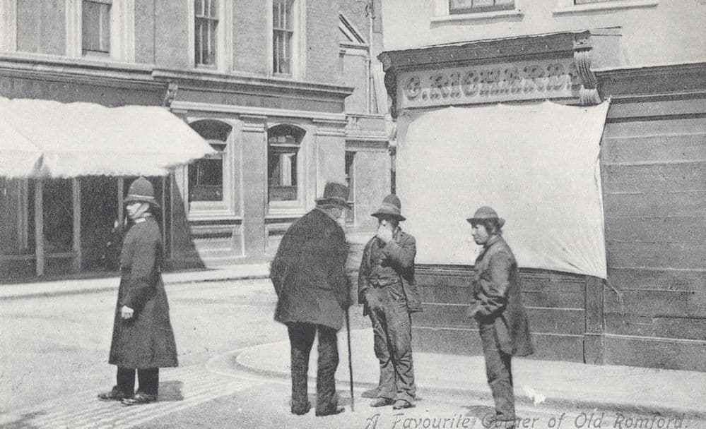 Policeman at Old Romford Essex in 1910 Postcard