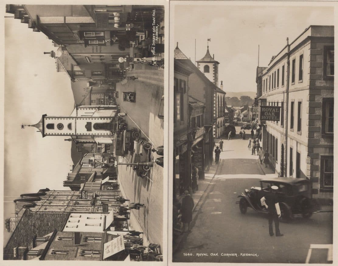 Policeman or Uniform Worker Royal Oak Corner Keswick 2x Postcard s