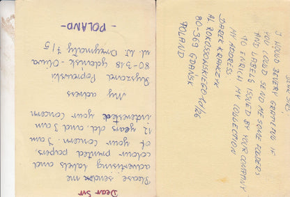 Polish 1980s Child Writes To Texaco Petrol Garage 2x Poland Postcard s