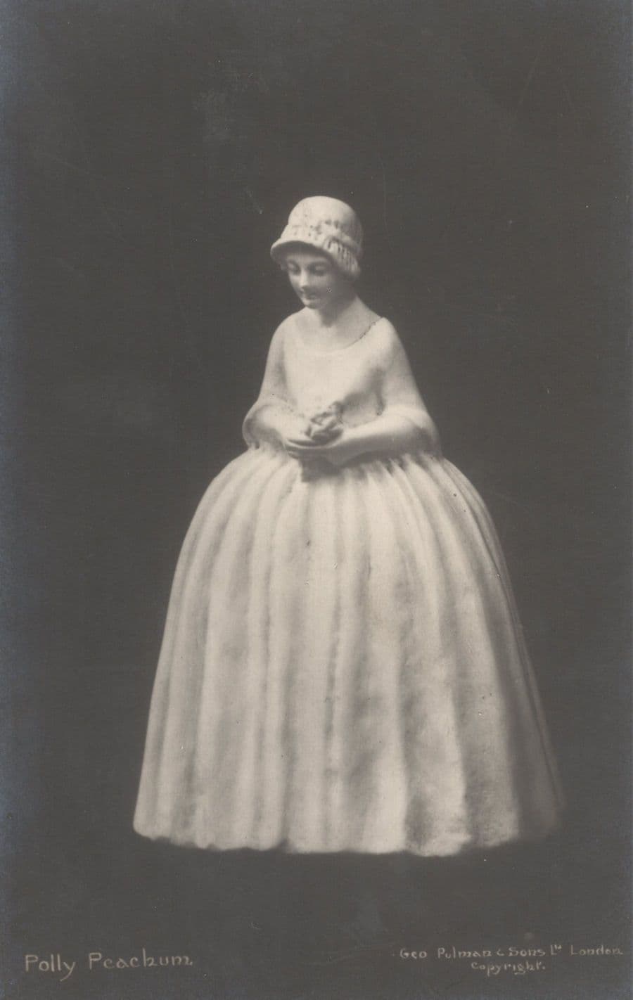 Polly Peachum Antique China Doll John Gay West Indies Opera Old Postcard