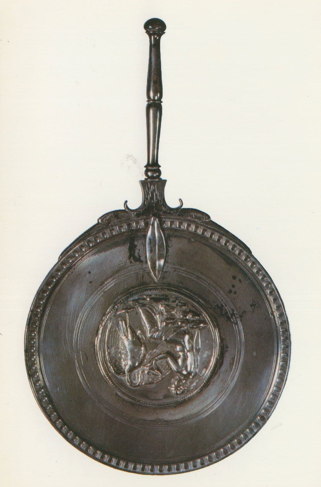 Pompeii Roman Antique Silver Hand Mirror Leda & The Swan Postcard